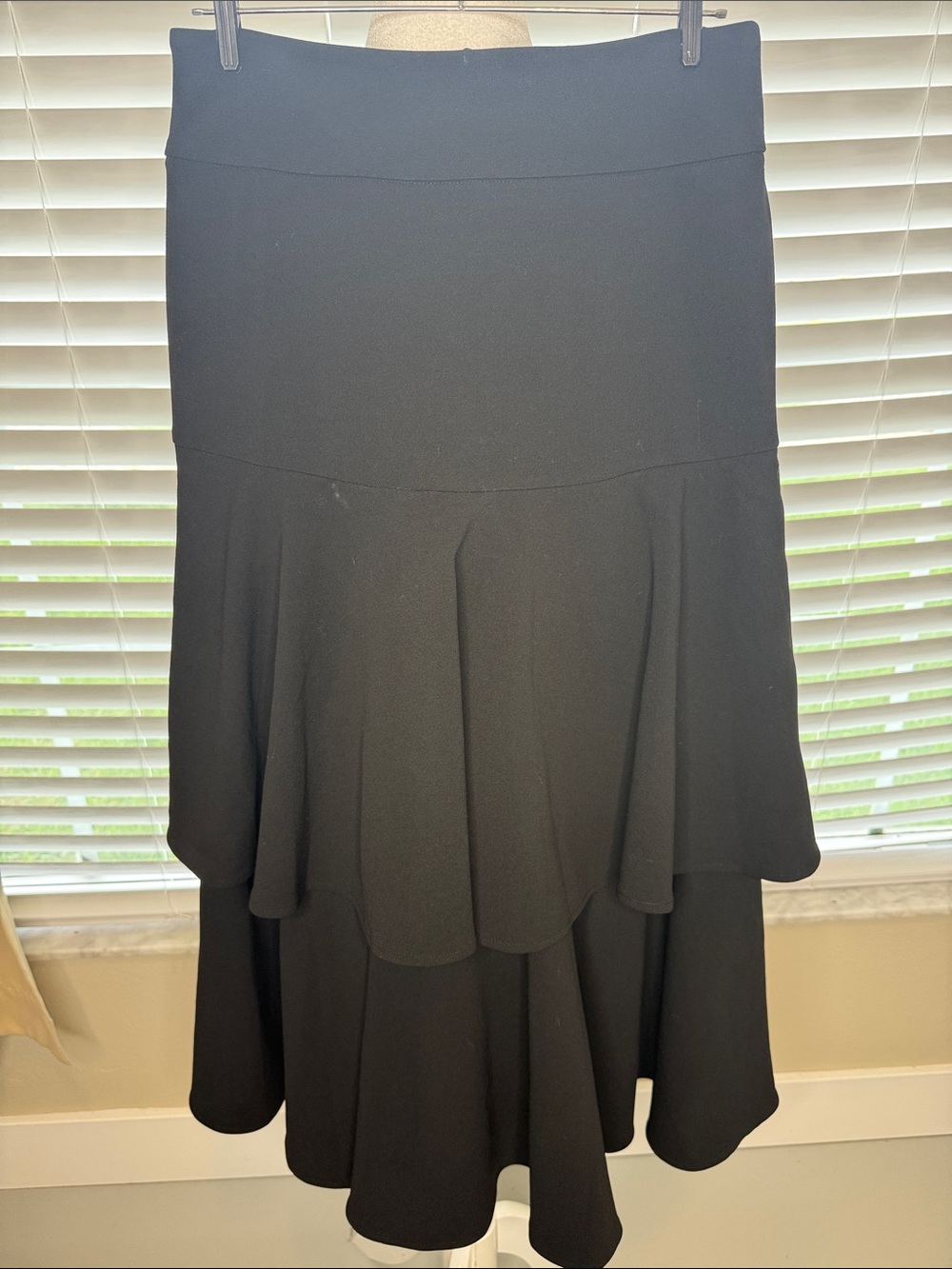 Black Tiered Flounce Skirt